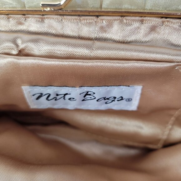 Chic Satin Clutch with Gold Chain - Picture 8 of 9